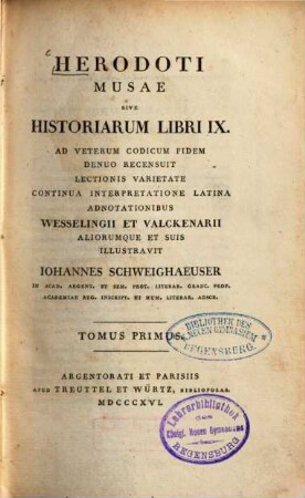 Herodoti Musae sive historiarum libri IX, 1