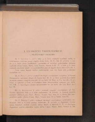 I. Ex Ordine Theologorvm