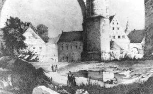 Bautzen. Frankensteinsche Mühle, um 1850, aus: Historische Stadtansichten von Bautzen, 1987