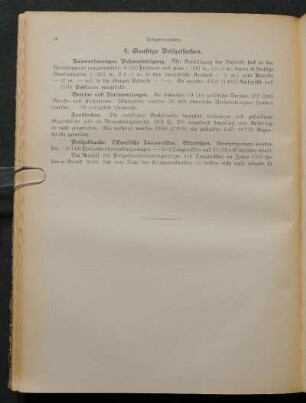 6. Sonstige Polizeisachen.