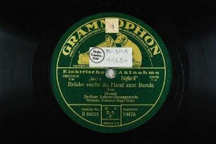 Brüder reicht die Hand zum Bunde : Lied / (Mozart)