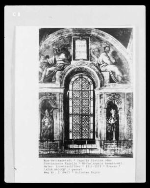 Sixtinische Decke — Die Vorfahren Christi — Azor und Sadoch