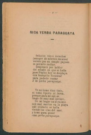 Rica yerba paraguaya
