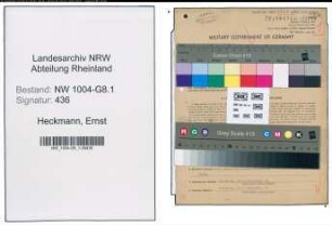 Entnazifizierung Ernst Heckmann , geb. 08.04.1897 (Einkaeufer)