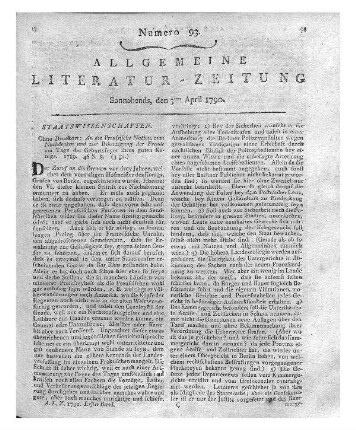 Verordnung und Instruction, wonach die General-Steuer- und Zinß-Revision des Fürstenthums Weimar a.o. 1726 und folgende Jahre vorgenommen worden. Weimar: Hoffmann 1789