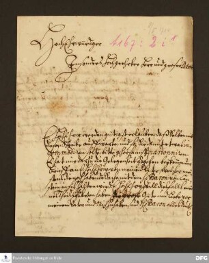 Brief von Samuel Hermann Voigt an August Hermann Francke.