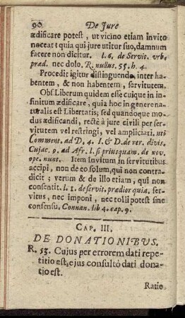 Cap. III. De Donationibus.