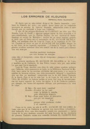 Los errores de algunos