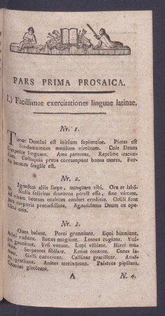 I.) Facillimae exercitationes linguae latinae