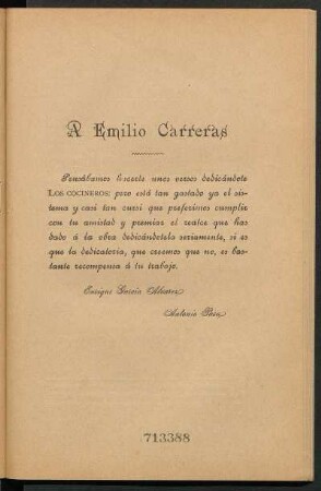[Dedicatoria] A Emilio Carreras