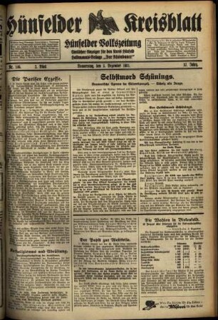 Zweite Ausgabe vom Donnerstag, den 03. Dezember 1931.