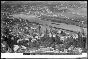 Pirna mit Elbbrücke und Copitz, Luftbild