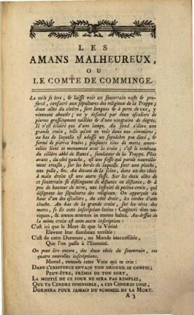 Les Amans malheureux, ou le Comte de Comminge : Drame en 3 actes