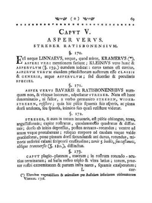 Caput V. Asper Verus. Streber Ratisbonensium