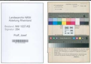 Entnazifizierung Josef Proff , geb. 19.06.1896 (Lehrer)