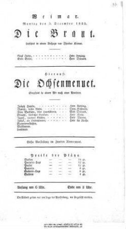 Die Ochsenmenuet