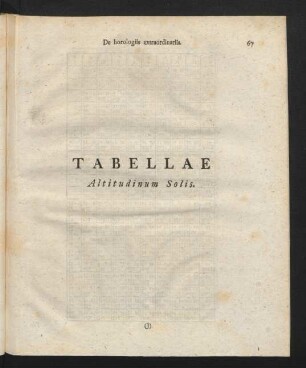 Tabellae Altitudinum Solis.