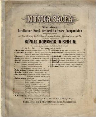 Sicut cervus desiderat : Motetto a 4 voci ; (Psalm 42) ; Op. posth. v. J. 1596 = Wie der Hirsch schreit