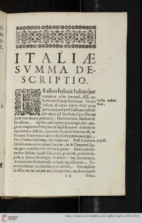 Italiæ svmma descriptio