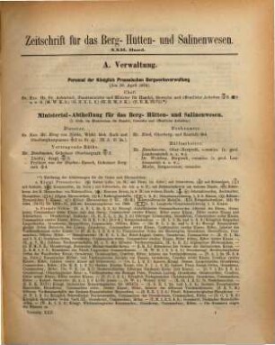 Zeitschrift für das Berg-, Hütten- und Salinenwesen im Deutschen Reich, 22. 1874