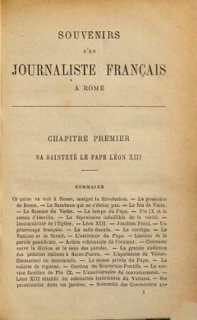 Souvenirs d'un Journaliste français à Rome : P. R. geschrieben