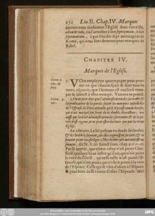 Chapitre IV. Marques de l'Eglise.