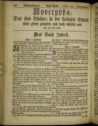 Bücher, so man Apocryphos nennet.