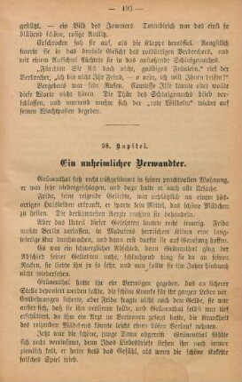 98. Kapitel. Ein unheimlicher Verwandter.