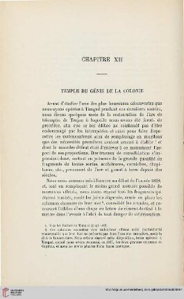 Chapitre XII: Temple du genie de la colonie