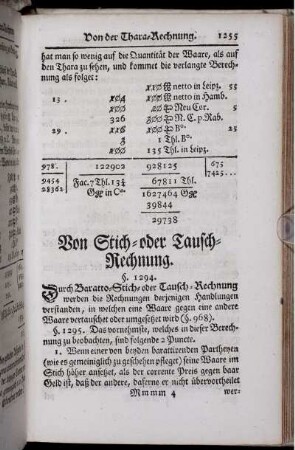 Von Stich- oder Tausch-Rechnung.