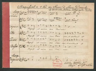 Magnificat; Coro, strings, org; Es-Dur