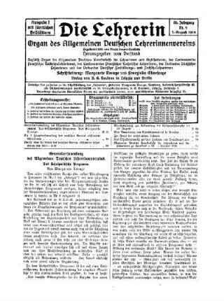 Generalversammlung des Allgemeinen Deutschen Lehrerinnenvereins : das schulpolitische Programm