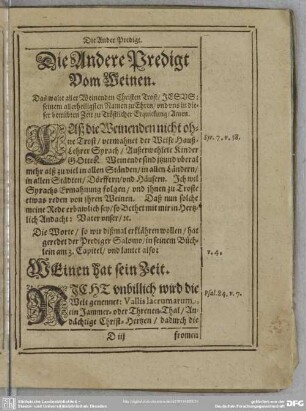 Die Andere Predigt. Vom Weinen