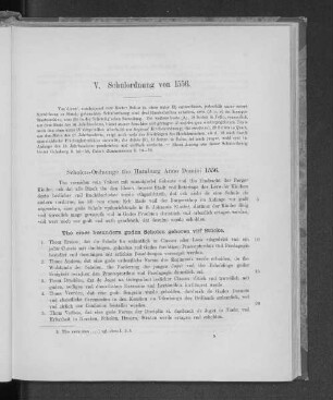 V. Schulordnung von 1556.
