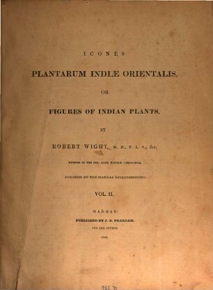 Icones plantarum Indiae Orientalis : or figures of Indian plants. 2