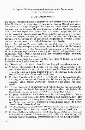 a) Die Versuchspersonen