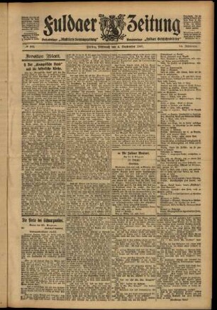 Zweite Ausgabe vom Mittwoch, den 04. September 1907.
