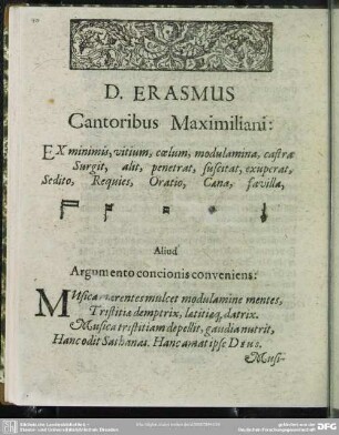 D. Erasmus Cantoribus Maximiliani