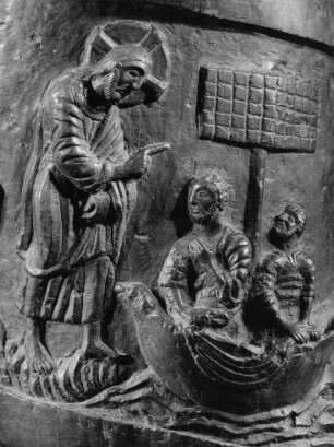 Berufung der Apostel Petrus und Andreas, Bernwardsäule, Dom zu Hildesheim