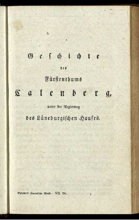 Geschichte des Fürstenthums Calenberg, unter der Regierung des Lüneburgischen Hauses. Dritte Periode