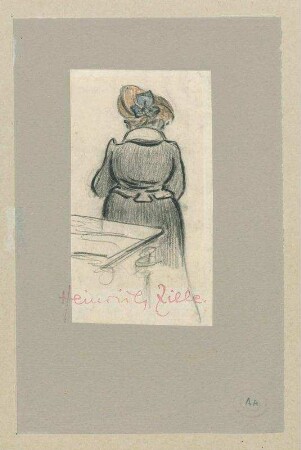 Frau mit Schleife