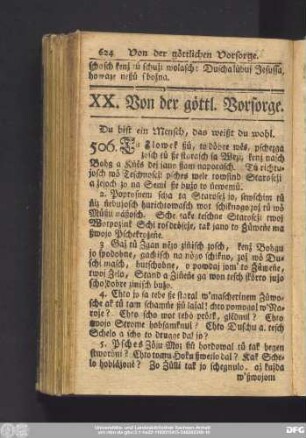 XX. Von der göttl. Vorsorge.