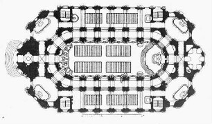Dresden, Katholische Hofkirche; Grundriss; Chiaveri, Gaetano; Knöffel, Johann Christoph; Schwarze, Julius Heinrich