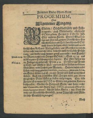 Prooemium, Oder Allgemeiner Eingang.