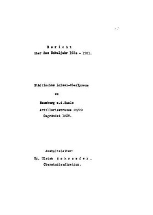 1930/31: Bericht ... - 1930/31