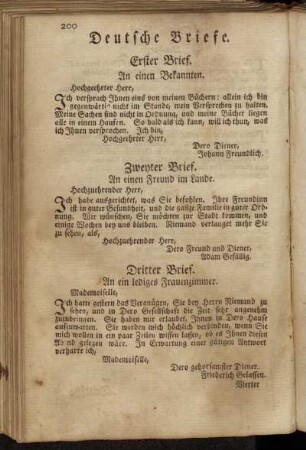 Deutsche Briefe. = German Letters.