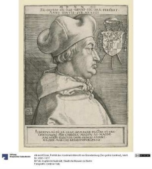 Porträt des Kardinals Albrecht von Brandenburg (Der große Kardinal)