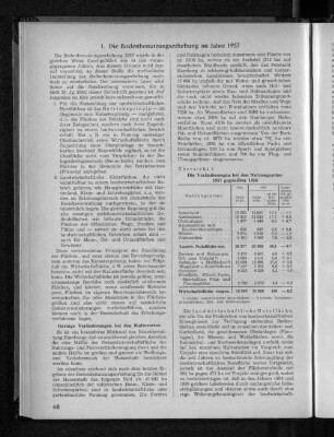 Übersicht 1: Die Veränderungen bei den Nutzungsarten 1957 gegenüber 1956