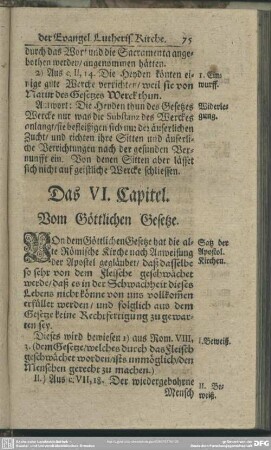 Das VI. Capitel. Vom Göttlichen Gesetze