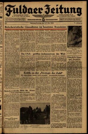 Ausgabe vom Sonntag, den 07. Mai 1944.